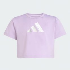 Koszulka Training Essentials Glam Print. Czarne koszulki sportowe damskie Adidas, m, bez wzorów, z dresówki, bez kołnierzyka, bez ramiączek, na fitness i siłownię, climacool (adidas). Za 136.95 zł.