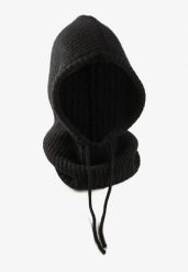 Czarna Czapka Balaclava z Wełną i Ściągaczami Linobra. Czarne czapki i kapelusze damskie Renee, bez wzorów, z wełny. Za 79.99 zł.