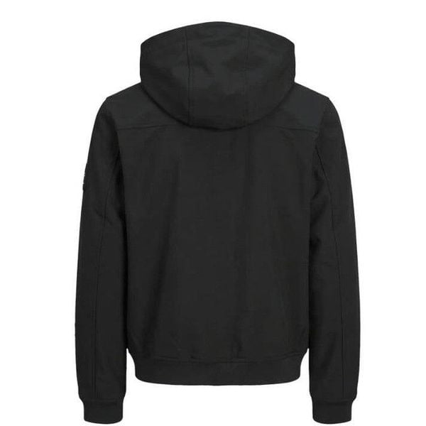 Kurtka Jack & Jones Basic Softshell Czarna. Czarne kurtki męskie Jack&Jones, bez wzorów, z softshellu, bez kaptura. Za 253.76 zł.