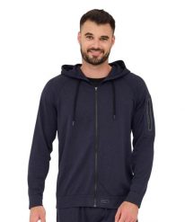 Bluza męska wełniana z kapturem Brubeck OUTDOOR MERINO. Szare bluzy męskie Brubeck, m, bez wzorów, z materiału, z kapturem. Za 439.00 zł.