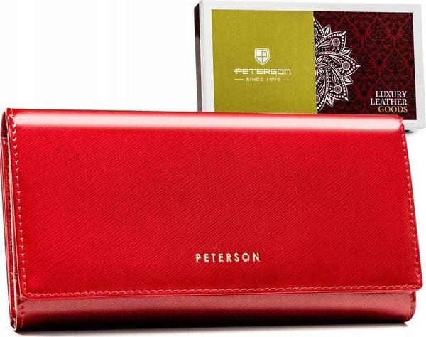 Peterson Elegancki, skórzany portfel damski na zatrzask - Peterson NoSize. Portfele damskie Peterson, bez wzorów. Za 240.86 zł.