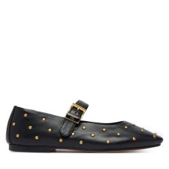 Baleriny Tommy Hilfiger. Czarne baleriny damskie Tommy Hilfiger, bez wzorów, bez obcasa. Za 649.99 zł.