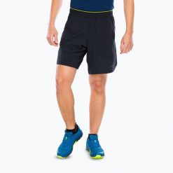Spodenki do biegania męskie Inov-8 Train Lite 9". Czarne krótkie spodenki sportowe męskie Inov-8, m, bez wzorów, z elastanu, do biegania. Za 225.65 zł.