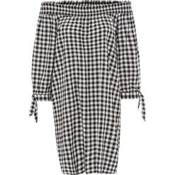 Bluzka w kratę vichy bonprix czarno-biały w kratę. Bluzki damskie marki bonprix. Za 79.99 zł.