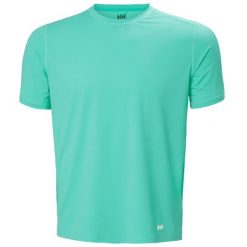 Koszulka Helly Hansen Shine Solen. Zielone koszulki sportowe męskie Helly Hansen, na lato, l, bez wzorów, z elastanu, bez kołnierzyka, bez ramiączek, do biegania. Za 315.50 zł.