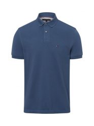 Tommy Hilfiger koszulka polo Mężczyźni Bawełna niebieski, S. Niebieskie koszulki polo męskie Tommy Hilfiger, m, bez wzorów, z bawełny, bez kołnierzyka, bez ramiączek. Za 329.95 zł.