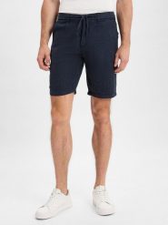 Lindbergh Lniane szorty Mężczyźni Bawełna niebieski, XL. Niebieskie szorty męskie Lindbergh, m, bez wzorów, z bawełny, eleganckie. Za 229.95 zł.