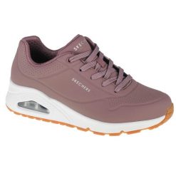 Buty do chodzenia damskie, Skechers Uno-Stand on Air. Czerwone obuwie sportowe damskie Skechers, bez wzorów, z materiału, trekkingowe, Skechers Sport. Za 289.99 zł.
