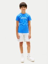 Tommy Hilfiger T-Shirt KB0KB10290 Niebieski Regular Fit. Niebieskie t-shirty dla chłopców Tommy Hilfiger, bez wzorów, z bawełny, bez ramiączek. Za 309.99 zł.