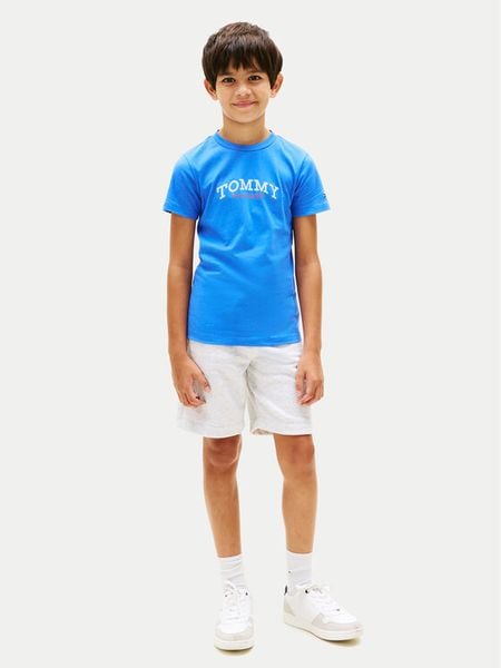 Tommy Hilfiger T-Shirt KB0KB10290 Niebieski Regular Fit. Niebieskie t-shirty dla chłopców Tommy Hilfiger, bez wzorów, z bawełny, bez ramiączek. Za 224.99 zł.
