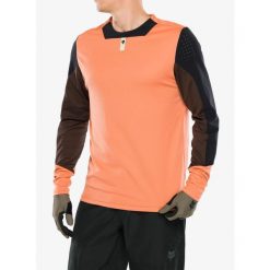 Bluza rowerowa męska Fox Defend LS Jersey. Brązowe bluzy męskie FOX, z jersey, bez zapięcia, rowerowe. Za 312.39 zł.