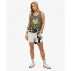 Damski tank top Superdry Psych. Brązowe bielizna termoaktywna damska Superdry., bez wzorów, bez ramiączek. Za 143.65 zł.