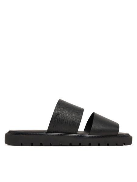 Calvin Klein Klapki Sq Molded Sandal Db Lth HM0HM02234 Czarny. Czarne klapki męskie Calvin Klein. Za 409.99 zł.