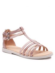 Geox Sandały J Sandal Karly Girl J7235D 0QDHH C8172 D Różowy. Czerwone sandały dziewczęce Geox, ze skóry, bez zapięcia. Za 219.99 zł.