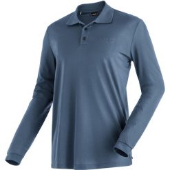Koszulka polo z długim rękawem Maier Sports Ulrich. Niebieskie bluzki z długim rękawem męskie Maier Sports, l, bez wzorów, z materiału, klasyczne, bez ramiączek. Za 257.75 zł.
