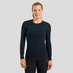 Koszulka termoaktywna z długim rękawem damska ODLO Active Warm BL Top Crew Neck. Niebieskie bielizna termoaktywna damska Odlo, l, bez wzorów, bez ramiączek, długie. Za 259.99 zł.