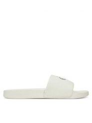 Calvin Klein Jeans Klapki Slide Monologo Cv YM0YM01367 Biały. Białe klapki męskie Calvin Klein Jeans, z jeansu. Za 129.99 zł.