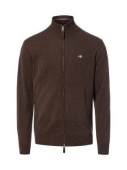 Gant sweter z wełny jagnięcej Mężczyźni Wełna brązowy, L. Brązowe swetry przez głowę męskie GANT, l, bez wzorów, z wełny, bez kołnierzyka. Za 799.95 zł.