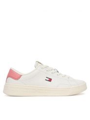 Tommy Jeans Espadryle Tjw Script Cupsole EN0EN02960 Biały. Białe sandały damskie Tommy Jeans, bez wzorów, z jeansu, bez obcasa, bez zapięcia. Za 409.99 zł.