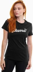 Puma Koszulka damska Puma ESS Script czarna 679315 01 S. Czarne t-shirty damskie Puma, s, bez wzorów, bez kołnierzyka. Za 90.53 zł.