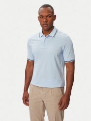 Bugatti Polo 8150-15001E Niebieski jasny Regular Fit. Niebieskie koszulki polo męskie Bugatti, l, bez wzorów, z bawełny, bez ramiączek. Za 179.99 zł.