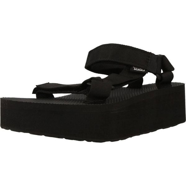 Sandały TEVA W FLATFORM UNIVERS Czarny. Czarne sandały damskie Teva, bez wzorów, z materiału, bez obcasa, bez zapięcia. Za 312.99 zł.