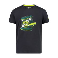 T-shirt dziecięcy z dżerseju CMP. Czarne t-shirty dla chłopców CMP, bez wzorów, z dżerseju, bez ramiączek. Za 134.60 zł.