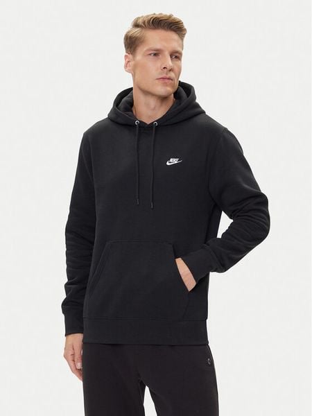 Nike Bluza Club Ft FN3859 Czarny Regular Fit. Czarne bluzy męskie Nike, m, bez wzorów, z bawełny, bez kaptura. Za 259.99 zł.