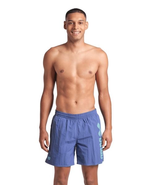 Spodenki plażowe Arena Logotype Beach Boxer. Niebieskie kąpielówki męskie Arena, xl, bez wzorów, z materiału. Za 158.69 zł.