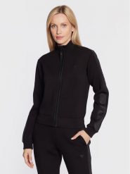 Guess Bluza Allie V2YQ17 K7UW2 Czarny Regular Fit. Czarne bluzy damskie Guess, xxs, z aplikacjami, z wiskozy, bez kaptura. Za 239.99 zł.
