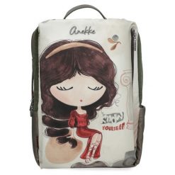 Plecak damski Anekke, wykonany z materiału tekstylnego z dekoracyjnym nadrukiem zamykany na zamek, kolorowy, 42575-001. Plecaki damskie Anekke, bez wzorów, biznesowe. Za 499.00 zł.