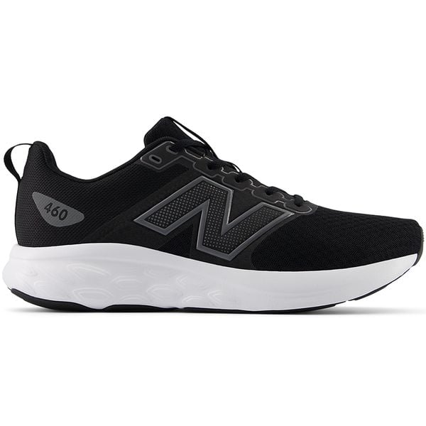 Buty męskie New Balance M460LK4 – czarne. Czarne buty sportowe męskie New Balance, z materiału, bez zapięcia, do biegania. Za 199.99 zł.