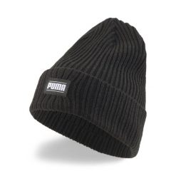 Fasola Puma Ribbed Classic Cuff Beanie, Dla obu płci. Czarne czapki i kapelusze damskie Puma, na zimę, bez wzorów, sportowe. Za 72.99 zł.