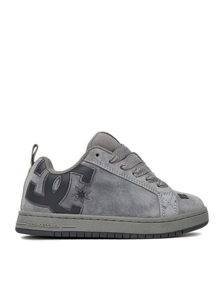DC Shoes Sneakersy CEO-V5-10116K-CH Szary. Szare buty sportowe chłopięce DC Shoes, bez wzorów, ze skóry, bez zapięcia. Za 199.99 zł.