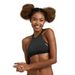 Damski top do kostiumu kąpielowego Arena Crop Think R. Czarne topy damskie Arena, xs, bez wzorów, bez kołnierzyka, bez ramiączek. Za 193.50 zł.