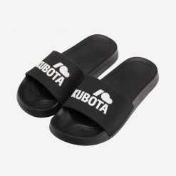 Klapki Kubota Basenowe Basic Czarne. Czarne klapki damskie Kubota, bez wzorów, z materiału. Za 69.99 zł.
