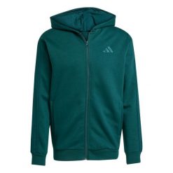 Bluza z kapturem adidas 3S FL. Zielone bluzy męskie Adidas, m, bez wzorów, z dresówki, z kapturem. Za 367.00 zł.