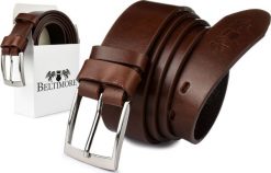 Beltimore Beltimore skórzany pasek męski brązowy premium E08. Brązowe paski damskie Beltimore, bez wzorów. Za 59.99 zł.