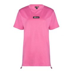 Koszulka sportowa damska Ellesse Noco. Czerwone koszulki sportowe damskie Ellesse, m, bez wzorów, bez kołnierzyka, bez ramiączek, trekkingowe. Za 79.99 zł.