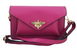 Listonoszka skórzana BARBERINI'S fuksja 955-14. Czerwone torebki shopper damskie Barberinis, bez wzorów, ze skóry, eleganckie, bez dodatków. Za 209.99 zł.
