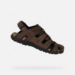 Sandały Geox Model U S Strada C Kolor Brązowy. Brązowe sandały męskie Geox, z tkaniny, bez zapięcia. Za 329.99 zł.