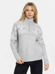 Guess Sweter W4PR1A Z3LQ0 Szary Regular Fit. Szare swetry damskie Guess, l, z aplikacjami, z syntetyku, bez kołnierzyka, bez ramiączek, bez kaptura. Za 269.99 zł.