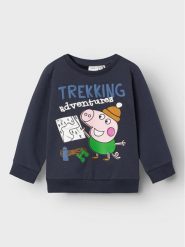 NAME IT Bluza PEPPA PIG Never 13231080 Granatowy Regular Fit. Niebieskie bluzy dla chłopców Name it, bez wzorów, z bawełny, bez ramiączek, bez kaptura. Za 79.99 zł.