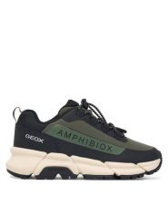 Geox Sneakersy J Flexyper Plus Boy B Abx J46LCC 0FU50 C0498 M Zielony ciemny. Zielone trampki i tenisówki chłopięce Geox, bez wzorów, z materiału, bez zapięcia. Za 359.99 zł.