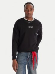 Kappa Bluza Authentic Nymphe 321Y1MW Czarny Comfort Fit. Czarne bluzy męskie Kappa, m, bez wzorów, z bawełny, bez kaptura. Za 279.99 zł.