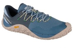 Buty do biegania damskie, Merrell Trail Glove 7. Niebieskie obuwie sportowe damskie Merrell, bez wzorów, z materiału, do biegania. Za 499.99 zł.