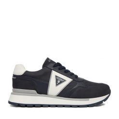 Sneakersy Guess. Niebieskie trampki i tenisówki chłopięce Guess, z aplikacjami, bez zapięcia. Za 249.99 zł.