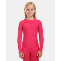 Dziewczęca bezszwowa koszulka termoaktywna Kilpi CAROL-JG. Czerwone bluzki dla dziewczynek Kilpi, bez wzorów, bez kołnierzyka, bez ramiączek. Za 179.35 zł.