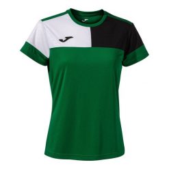 Damski jersey Joma Crew V. Czarne koszulki sportowe damskie Joma, bez wzorów, z jersey, sportowe, bez kołnierzyka. Za 69.79 zł.