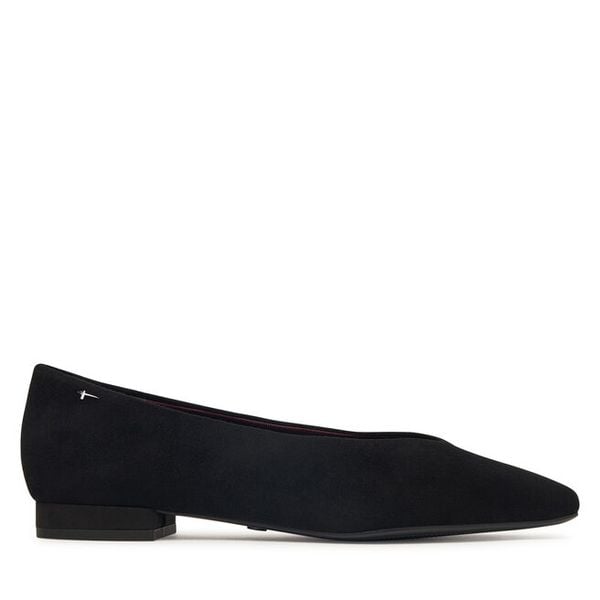 Baleriny Tamaris. Czarne baleriny damskie Tamaris, bez wzorów, bez obcasa. Za 324.99 zł.